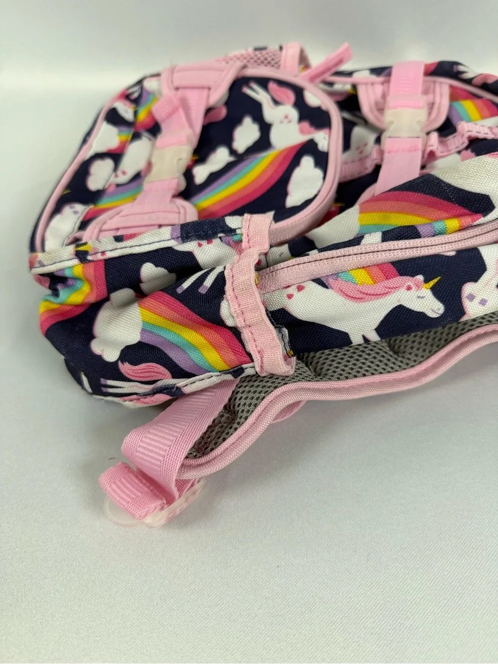 Pottery Barn Kids Unicorn Rainbow Backpack | Pre‑K/K | Pink Navy